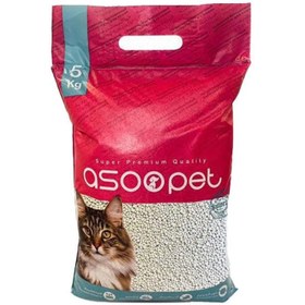 تصویر خاک گربه اقتصادی آسوپت مدل گرانول ساده وزن 5 کیلوگرم Asoopet economic cat litter granule w5 kg