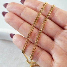 تصویر زنجیر استیل طلایی 
