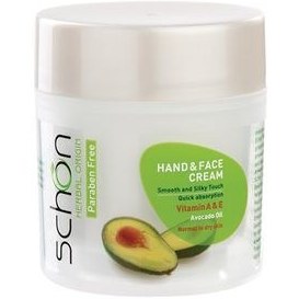 تصویر کرم کاسه ای دست و صورت حاوی عصاره آووکادو شون 150 میلی لیتر ا SCHON HAND & FACE CREAM AVACADO OIL 150ml SCHON HAND & FACE CREAM AVACADO OIL 150ml