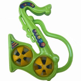 تصویر جغجغه مدل ساکسیفون کد 1368 - سبز 