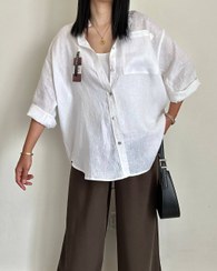 تصویر شومیز لینن ترک مدل هیمو 