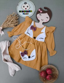 تصویر پیراهن مخمل روباه - خردلی / ۳۵ 