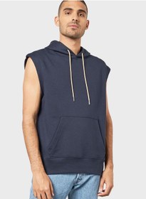 تصویر هودی بدون آستین اساسی برند mango man Essential Sleeveless Hoodie