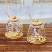 تصویر ظرف عسل و مربا بامبو از پیرکس 