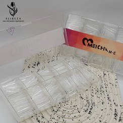 تصویر تیپ روسی کاشت ناخن شیشه ای برند مچا Nail crystal tips Meicha