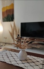 تصویر رانر مکرومه مدل اطلس - 30 در ۷۰ / شیری Atlas runner macrame