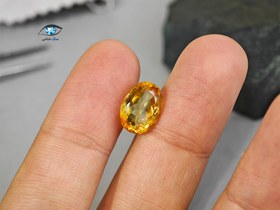 تصویر سنگ سیترین طلایی بیضی ۴.۹ قیراط 
