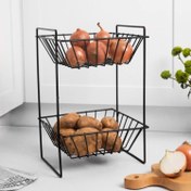 تصویر سبد سیب زمینی و پیاز 2طبقه کد 7251 