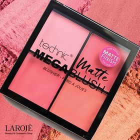 تصویر پالت رژگونه 4 رنگ تکنیک مدل Mega Blush Blush palette of 4 colors, Mega Blush technique