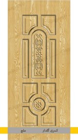 تصویر درب اتاقی اچ پی ال ملامینه طرح کسری گلدار - یک رو ضد آب HPL anti-scratch melamine room door with floral design