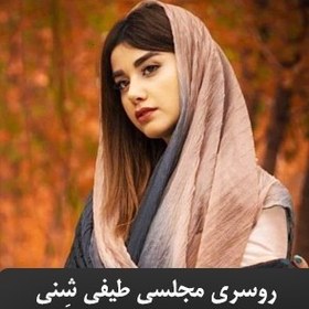 تصویر روسری مجلسی حریر پلیسه طیفی شنی SH-PELISETEIFI SCARFSHENI