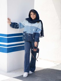 تصویر کت جین سه رنگ 