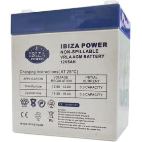 تصویر باتری خشک 12 ولت 5 آمپر IBIZA POWER 12V-5A 