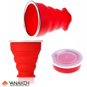 تصویر لیوان سیلیکونی تاشو ا Folding silicone cup Folding silicone cup