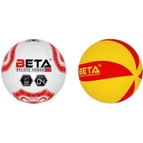 تصویر بسته 2 عددی توپ فوتبال و والیبال بتا BETA 