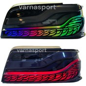 تصویر چراغ خطر اسپرت طرح bmw گلدار مولتی کالر تنظیم با کنترل مناسب برای 405 Multi-color floral design bmw hazard lights with proper control for 405