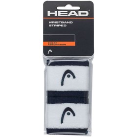 تصویر مچ‌بند هد Head Wristband Striped 2.5 - سفید مشکی 