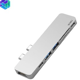 تصویر هاب تایپ سی دارای 7 پورت ویوو مدل Alpha T8 WiWU Alpha T8 Usb Type C Hub