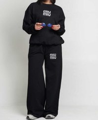 تصویر ست تیشرت و شلوار لانگ MiU MiU 