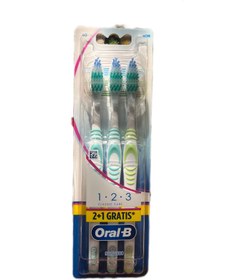 تصویر مسواک اورل بی کلاسیک کر مدیوم بسته 3 تایی 1-2-3 ORAL-B CLASSIC CARE MEDIUM 3 PACK - سه عددی سبز ORAL-B CLASSIC CARE MEDIUM 3 PACK 1-2-3