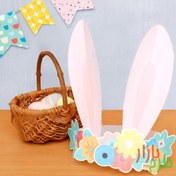 تصویر الگوی ساخت تاج خرگوشی گلدار+راهنما 