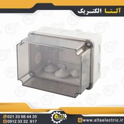 تصویر جعبه تقسیم پلاستیکی روکار 120×120×160 پارسا درب شفاف 