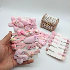 تصویر پک ملودی گیره مو دخترانه ۱۰ عددی 