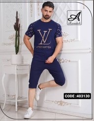 تصویر ست تی شرت شلوارک آسوده کد 403130 - XXL / نخ پنبه Asoudeh T-shirt And Shorts set Code 403130