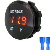 تصویر ولتمتر خودرویی روپنلی DC گرد ۱۲V-۲۴V 