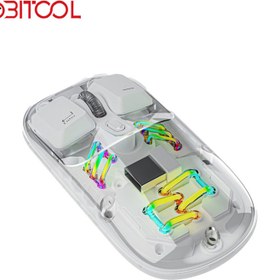 تصویر موس بلوتوث شفاف پرودو Porodo Transparent Mouse Dual Mode 