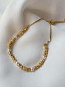 تصویر دستبند گوی البرنادو طرح طلا 