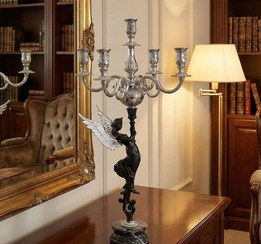 تصویر شمعدان کلاسیک 5شعله طرح فرشته 