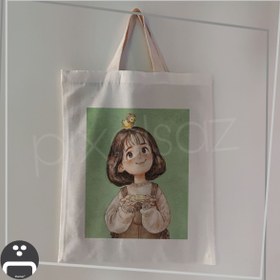 تصویر دختر و جوجه 