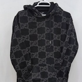 تصویر هودی طرح gucci..سایزبندی L..XL..XXL.. رنگبندی تک رنگ مشکی..تنخور عالی.. سه نخ 