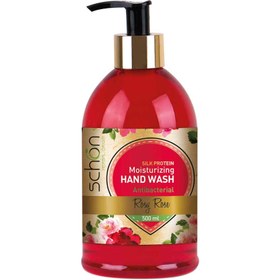 تصویر مایع دستشویی آنتی باکتریال شفاف قرمز رزی رز 500 میل شون 