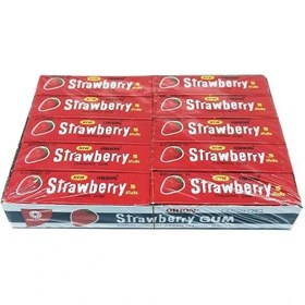 تصویر آدامس توت فرنگی 