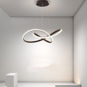 تصویر لوستر امیران مدرن طرح اینفینیتی پاپیون / pt500/ چهار حالت نوردهی Modern chandelier infinity fast delivery