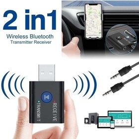 تصویر دانگل گیرنده و فرستنده صدای بلوتوث TR6 ا Bluetooth Transmitter Receiver 2-in-1 Adapter TR6 Bluetooth Transmitter Receiver 2-in-1 Adapter TR6