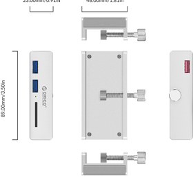 تصویر کارت ریدر با هاب USB3.0 اریکو مدل MH2AC-U3 