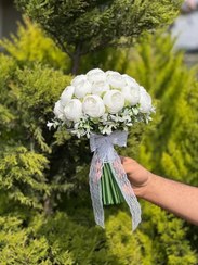 تصویر دسته گل عروس پیونی ۳۰ شاخه کد 453 