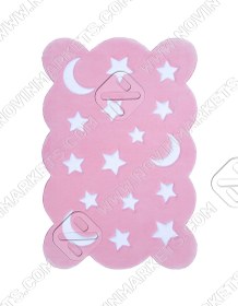 تصویر فرش کودک زرباف طرح ماه و ستاره Moon And Stars Baby Rug Zarbaf