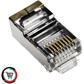 خرید و قیمت سوکت شبکه فلزی بسته 100 تایی RJ45 CAT6 | ترب