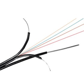 تصویر کابل دراپ فیبر نوری 4 کور 2 مهار indoor steel G657 