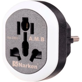 تصویر تبدیل 3به 2 narken چراغ دار تبدیل 3به 2 narken چراغ دار(نور زرد)