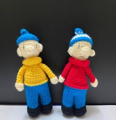 تصویر عروسک دستبافت پت و مت 