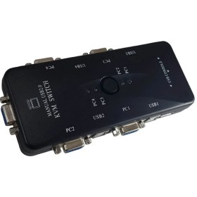 تصویر کی وی ام یو اس بی ۴ پورت دستی 4PORT USB KVM SWITCH