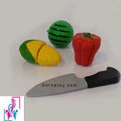 تصویر اسباب بازی میوه و سبزیجات برشی زینگو 