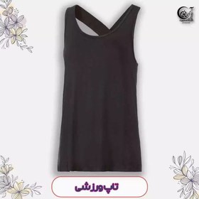 تصویر تاپ ورزشی زنانه کریویت سایز M تا L رنگ مشکی 