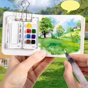 تصویر پالت نقاشی مگنتی جیبی با قلم اتوماتیک 