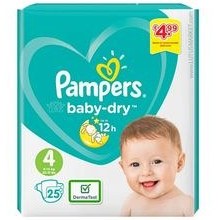 تصویر پوشک پمپرز مدل baby-dry کد 4 بسته 25 عددی 